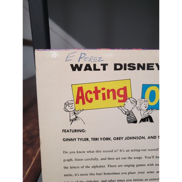Walt Disney Presents Acting Out The ABC's Disneyland Records 1964 #1223 LP - Picture 3 of 5